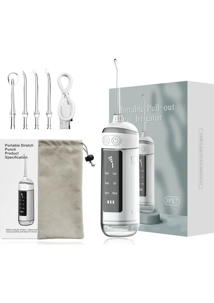 Taşınabilir Oral Irrigator Diş Su Ipliği Diş Temizleyici Şarj Edilebilir Diş Duşunda 6 Temizleme Modu Ağız Yıkama Makinesi (Yurt Dışından)