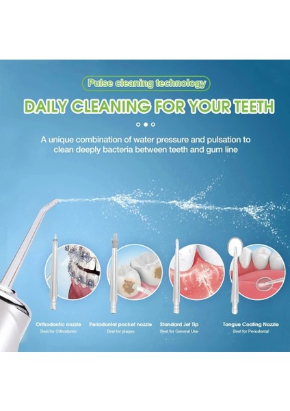 Pembe Tarzı Istihbarat 3 Modu Oral Irrigator Taşınabilir Şarj Edilebilir Diş Su Jeti Su Diş Temizleyici Diş Temizleme Kitleri (Yurt Dışından)