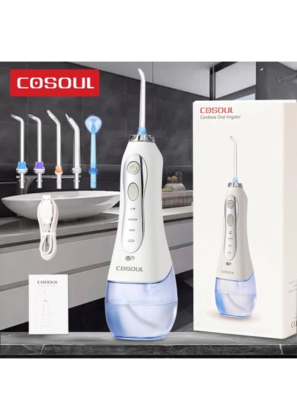 OR01 Stili Profesyonel Oral Irrigator Diş Flosser 300 ml Büyük Kapasiteli Akülü Taşınabilir Diş Temizleyici Su Jeti Ev Kullanımı (Yurt Dışından)