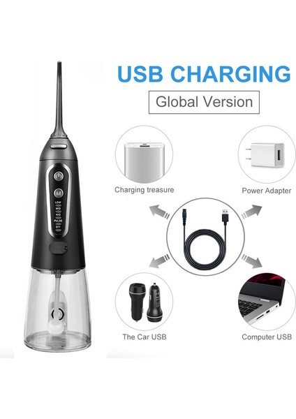 Beyaz Stil Taşınabilir Oral Irrigator 6 Jet Diş Temizleyici 5 Mod Diş Pensesinde Diş Beyazlatma Su Geçirmez Şarj Edilebilir Ağız Diş Bakımı Aracı (Yurt Dışından) modelleri