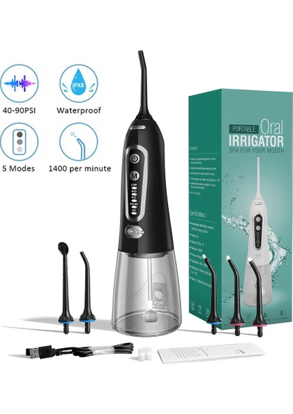 Beyaz Stil Taşınabilir Oral Irrigator 6 Jet Diş Temizleyici 5 Mod Diş Pensesinde Diş Beyazlatma Su Geçirmez Şarj Edilebilir Ağız Diş Bakımı Aracı (Yurt Dışından) fırsatları