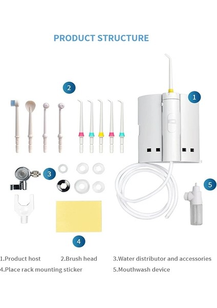 Xs4 Tarzı Yeni Su Musluk Oral Irrigator Diş Pensesinde Taşınabilir 10 Ucu Uygulama Sulama Diş Diş Ipi Sulama Spa Ağız Temizleyici (Yurt Dışından)