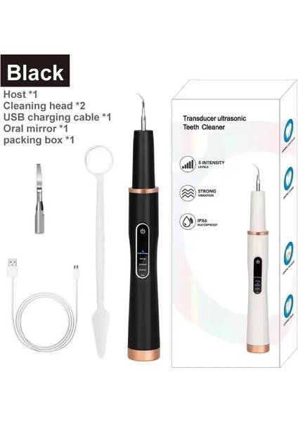 Blak Tarzı Yüksek Frekans Sonic Diş Fırçası Diş Temizleyici Ölçekleyici Diş Taşı Sökücü Lekeleri Tartar Beyazlatmak Diş Aracı Elektrikli Ultrasonik (Yurt Dışından)