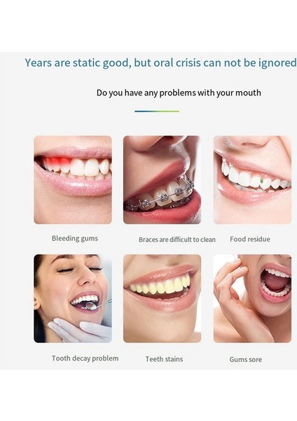 Yeşil Stil Oral Irrigator Taşınabilir Diş Su Flosser USB Şarj Edilebilir Su Jeti Ipi Kürdan 4 Jet Tml 3 Mod Ipx7 Beyazlatma (Yurt Dışından)