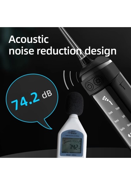 Siyah Stil Oral Irrigator Taşınabilir Diş Su Flosser USB Şarj Edilebilir Su Jeti Ipi Kürdan 4 Jet Tml 6 Mod Ipxrpm (Yurt Dışından)