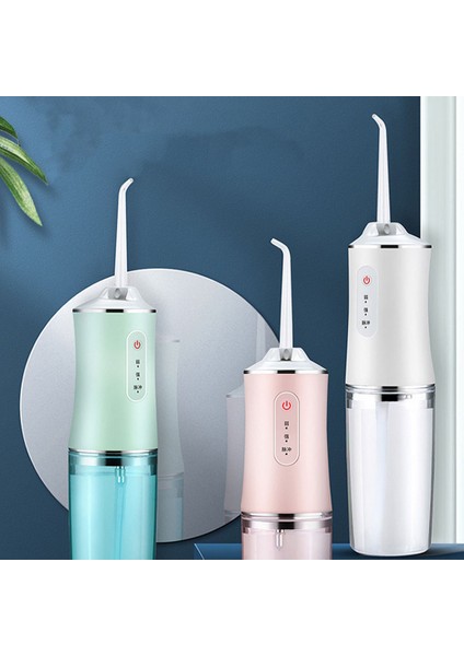 Yeşil Stil 3 Modlu Oral Irrigator USB Şarj Edilebilir Taşınabilir Diş Su Jeti Su Deposu Su Geçirmez Diş Temizleyici Diş Su Jeti 240 ml (Yurt Dışından)