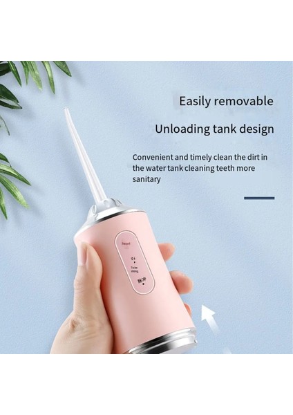 Yeşil Stil 3 Modlu Oral Irrigator USB Şarj Edilebilir Taşınabilir Diş Su Jeti Su Deposu Su Geçirmez Diş Temizleyici Diş Su Jeti 240 ml (Yurt Dışından)