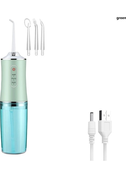 C06 Tarzı Oral Irrigator USB Şarj Edilebilir Diş Duşu Diş Su Jeti 220 ml Su Deposu Ipx7 Su Geçirmez Diş Temizleyici (Yurt Dışından)