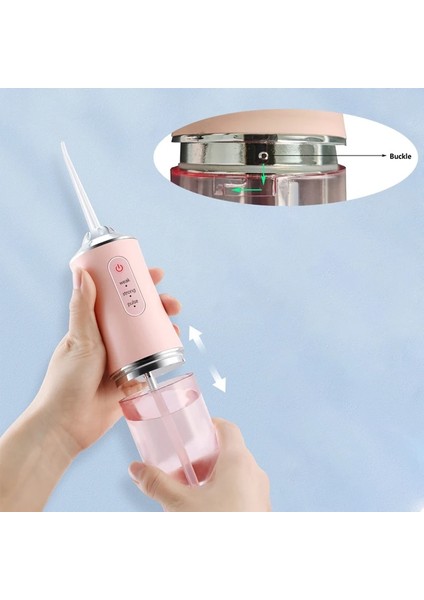 C06 Tarzı Oral Irrigator USB Şarj Edilebilir Diş Duşu Diş Su Jeti 220 ml Su Deposu Ipx7 Su Geçirmez Diş Temizleyici (Yurt Dışından)