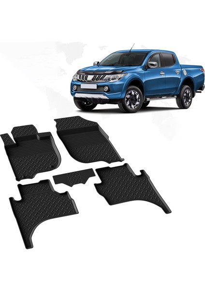 Nova Krom Mitsubishi L200 Uyumlu 4d Havuzlu Paspas 2015 Üzeri A+Kalite