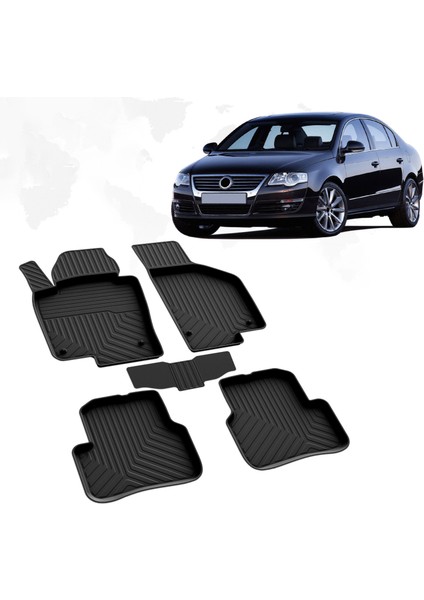 Nova Krom Vw Passat B6 4d Havuzlu Paspas 2005-2010 A+Kalite