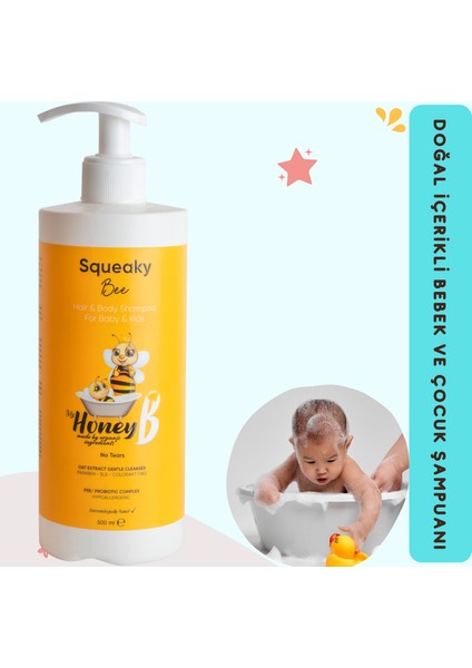 Squeaky Bee Saç Vücut Şampuanı 500 ml