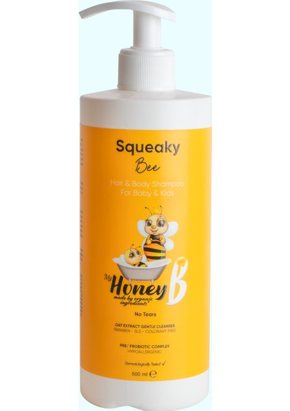 Squeaky Bee Saç Vücut Şampuanı 500 ml