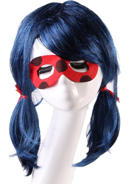 Nokta Cadılar Bayramı Çocuk Uğur Böceği Kız Peruk Yetişkin Çift Örgü Animecosplayuğur Böceği Kız Peruk Kılıf (Yurt Dışından)