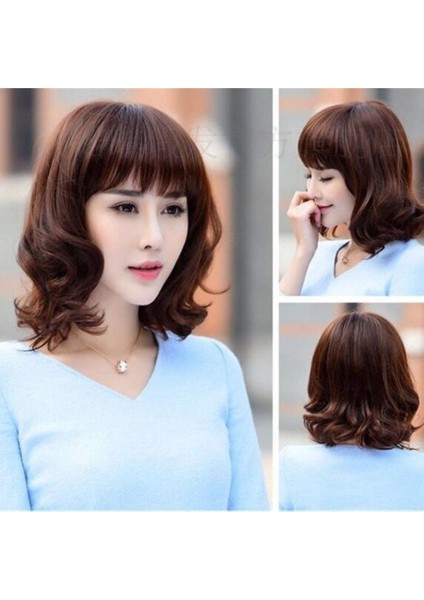 Orta Yaşlı ve Yaşlı Kadınlar Için Peruk Anne Tarzı Orta Uzunlukta Kıvırcık Saç Peruk Doğal Büyük Dalga Omuz Boyu Peruk Kafa Kapağı (Yurt Dışından) fiyatları