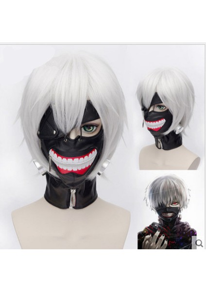 Cosplay Peruk Tokyo Ghoul / Tokyo Ghouls Kaneki Ken Cos Anime Peruk Stokta Satış (Yurt Dışından)