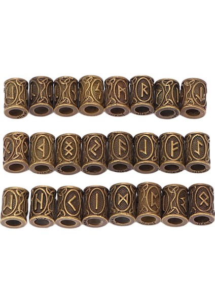 Hao Kan 24 Pcs Saç Sakal Boncuk Vintage Büyük Delik Dreadlocks Tüp Erkekler Kadınlar Için Dekorasyon 10X13MM (Yurt Dışından)