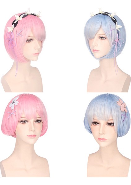 Lord Shengda Diğer Dünya Hayatı Sıfırdan Ram Rem Cosplay Peruk (Yurt Dışından) indirimleri