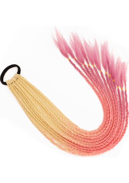 Peruk At Kuyruğu Renkli Örgü Yüksek Sıcaklık Fiber Büküm Örgü Degrade Renk Etnik Stil Üç Telli Örgü Dreadlocks At Kuyruğu (Yurt Dışından) indirimleri