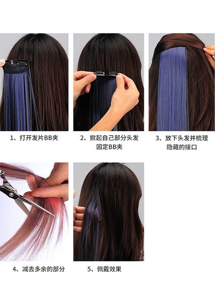 24 Renk Peruk Seti Kadın Görüntü Saç Uzatma Uzun Saç Yama Kulak Boyalı Tek Parça Düz Peruk (Yurt Dışından) fırsatları