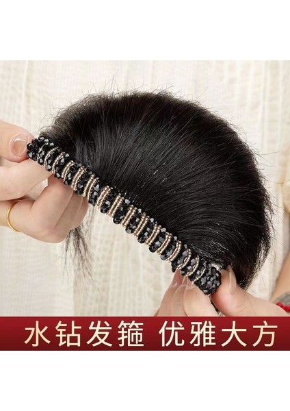 Taklidi Kafa Bandı Peruk Patlama Bir Düz Saç Alın Saç Takviye Parçası Kadın Peruk Kafa Kapağı Gri Saç Saç Artış Saç Parçası (Yurt Dışından)