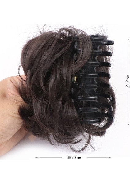 Bandı Doğal Siyah Kahverengi Dağınık Chignon Donut Rulo Topuz Kıvırcık Sentetik Saç Postiş Peruk Pençe Saç Topuz Saç Ekleme (Yurt Dışından) modelleri