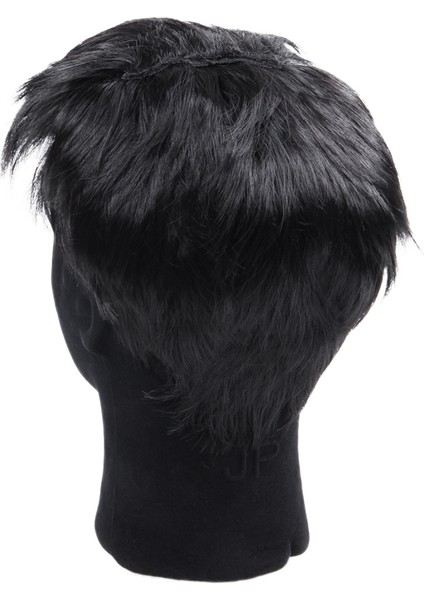 Kısa Düz Siyah Günlük Yaşam Dolu Peruk (Yurt Dışından)