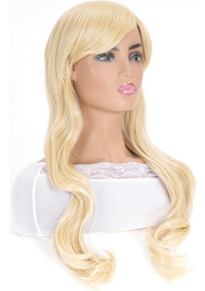 Film Barbie Barbie Çünkü Peruk Barbie Açık Altın Cosplay Peruk Mikro Kıvırcık Saç Uzun Saç Barbie Peruk (Yurt Dışından)