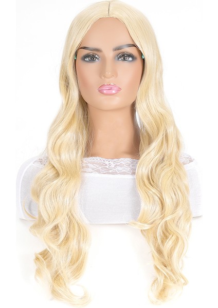 Film Barbie Barbie Çünkü Peruk Barbie Açık Altın Cosplay Peruk Mikro Kıvırcık Saç Uzun Saç Barbie Peruk (Yurt Dışından)