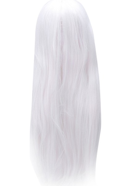 Adet 80CM Cosplay Peruk Uzun Düz Saç Peruk Isıya Dayanıklı Peruk, Beyaz ve Pembe (Yurt Dışından) indirimleri