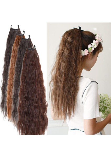Kabarık At Kuyruğu Peruk Moda Uzun Dalgalı Saç Uzantıları Kadın Kızlar Için Kişiselleştirilmiş Saç Aksesuarları (Yurt Dışından) indirimleri