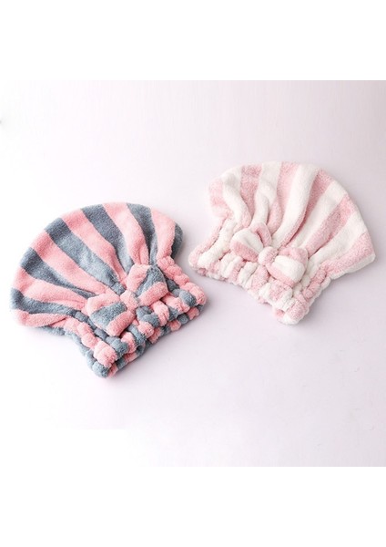 Mikrofiber Saç Havlu Wrap Kadınlar Için Şerit Emici Hızlı Kuru Saç Türban Kurutma Kıvırcık Uzun Kalın Saç Şapka Sarılmış Havlu (Yurt Dışından)