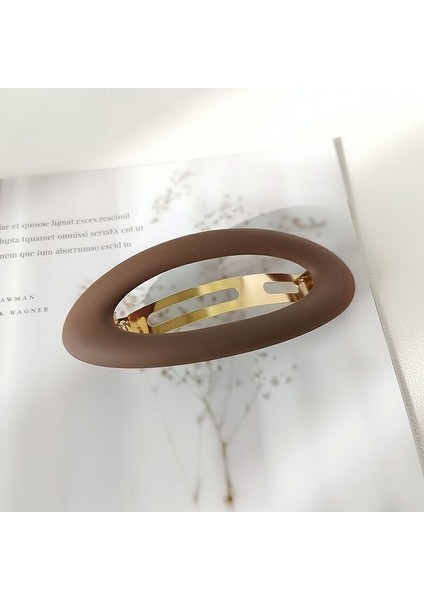 Kore Buzlu Büyük Saç Klipleri Kadınlar Için Kız Saç Aksesuarları Moda Renk Katı Akrilik Tokalar Mat Yapış Bb Barrette (Yurt Dışından)