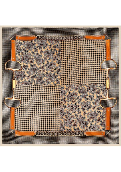 Bandana Ipek Kafa/saç Eşarp Kadın Lüks Marka Yaz Moda Dört Mevsim Başörtüsü 90*90 cm Başörtüsü Fular Femme Luxe Marque (Yurt Dışından) fırsatları