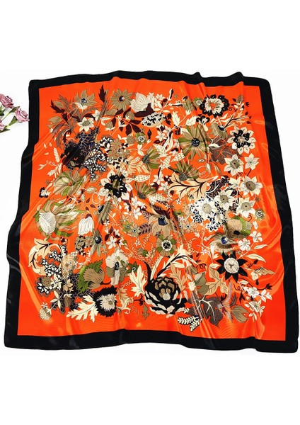 Bandana Ipek Kafa/saç Eşarp Kadın Lüks Marka Yaz Moda Dört Mevsim Başörtüsü 90*90 cm Başörtüsü Fular Femme Luxe Marque (Yurt Dışından) indirimleri