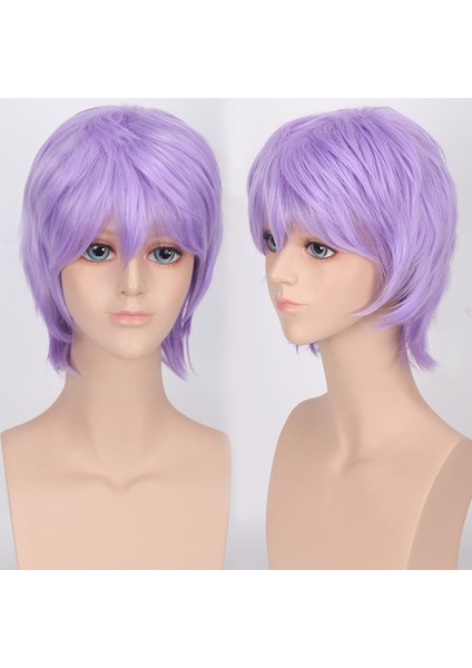 Anime Erkek Evrensel Peruk Cosplay Renkli Kısa Saç Yüksek Sıcaklık Fiber Kıvrılma Önleyici (Yurt Dışından) indirimleri