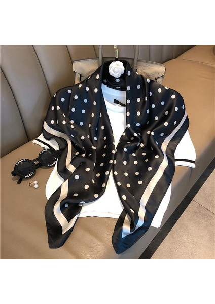 Lüks Moda Ipek Kare Eşarp Kadınlar Için 90*90 cm Boyun Saç Kravat Bandı Tasarımcı Yumuşak Atkısı Başörtüsü Başörtüsü Kadın Fular (Yurt Dışından) fiyatları