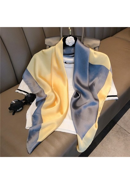 Lüks Moda Ipek Kare Eşarp Kadınlar Için 90*90 cm Boyun Saç Kravat Bandı Tasarımcı Yumuşak Atkısı Başörtüsü Başörtüsü Kadın Fular (Yurt Dışından) fırsatları