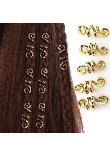 Adet/paket Altın Gümüş Viking Spiral Charms Saç Örgü Dreadlock Boncuk Klipler Manşetleri Yüzükler Takı Aksesuarları (Yurt Dışından) modelleri