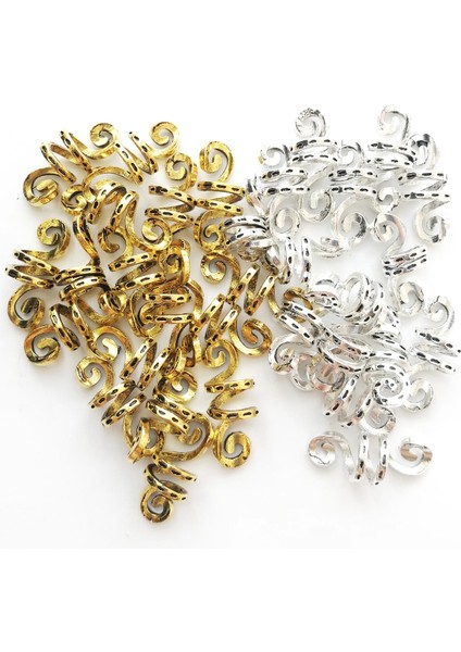 Adet/paket Altın Gümüş Viking Spiral Charms Saç Örgü Dreadlock Boncuk Klipler Manşetleri Yüzükler Takı Aksesuarları (Yurt Dışından) fırsatları