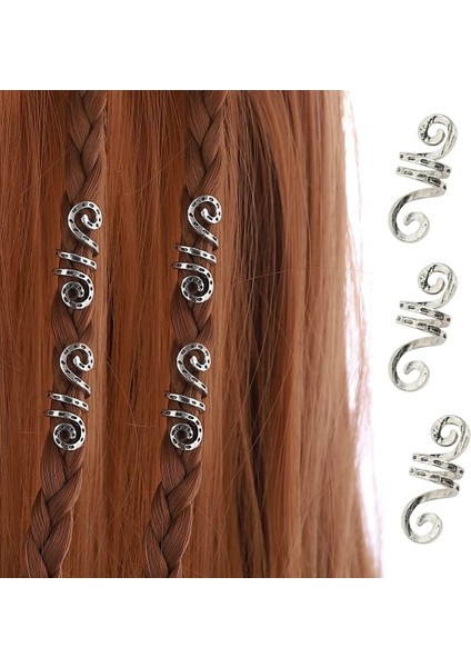 Adet/paket Altın Gümüş Viking Spiral Charms Saç Örgü Dreadlock Boncuk Klipler Manşetleri Yüzükler Takı Aksesuarları (Yurt Dışından) indirimleri