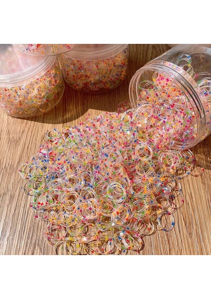 Kızlar Tek Kullanımlık Lastik Bant Saçlara Zarar Vermez Küçük Çocuk Scrunchies Kafa Halat Sevimli Bebek Renkli Headdress (Yurt Dışından)