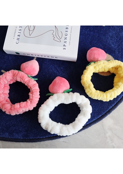 Saç Bandı Tatlı Kore Duş Maskesi Başlık Elastik Yumuşak Sarı + Pembe (Yurt Dışından)