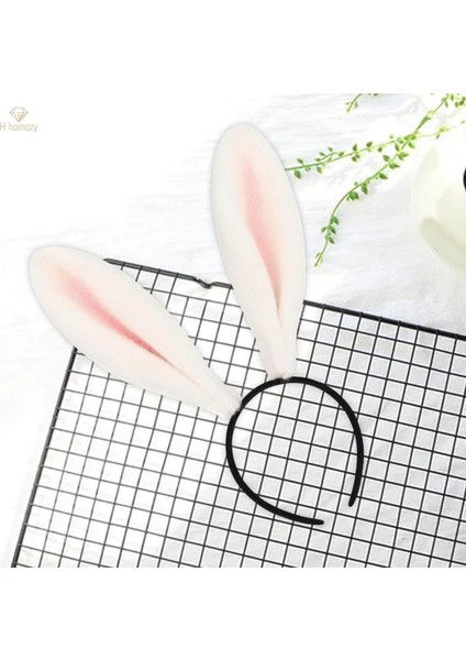 Tavşan Kulak Bandı Hayvan Hairband Cosplay Dekor Güzel Kostüm Aksesuarları Beyaz Pembe (Yurt Dışından) fiyatları