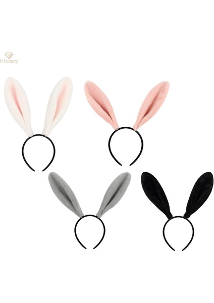 Tavşan Kulak Bandı Hayvan Hairband Cosplay Dekor Güzel Kostüm Aksesuarları Beyaz Pembe (Yurt Dışından) modelleri