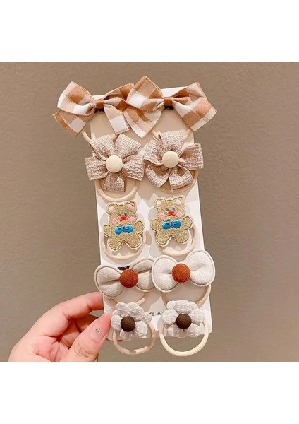 5/10 Adet Çocuk Saç Aksesuarları 10 Adet/takım Kızlar Karikatür Saç Bandı Yay Saç Bağları Çiçekli Saç Bantları Prenses Elastik Lastik Bantlar (Yurt Dışından) indirimleri