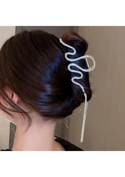 Zarif Rhinestones Geometrik Püskül Saç Pençeleri Kadınlar Için Mizaç Kristal Kelepçe Tokalar Barrette Saç Tokası Aksesuarları (Yurt Dışından) fırsatları