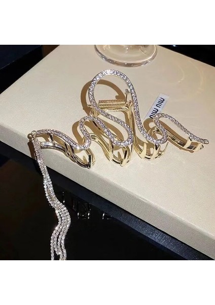 Zarif Rhinestones Geometrik Püskül Saç Pençeleri Kadınlar Için Mizaç Kristal Kelepçe Tokalar Barrette Saç Tokası Aksesuarları (Yurt Dışından) indirimleri