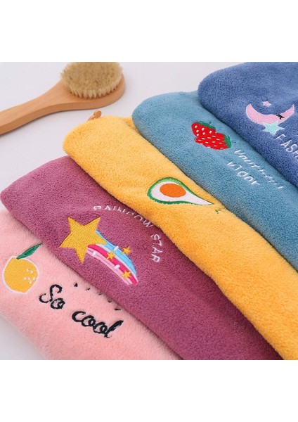 Kadın Yumuşak Mikrofiber Havlu Duş Başlığı Havlu Banyo Şapkaları Kadınlar Için Kuru Saç Bonesi Hızlı Kuruyan Yumuşak Bayan Türban Kafa Kız Havlusu (Yurt Dışından)