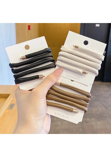 2021 Yeni Kadın Vintage At Kuyruğu Tutun Deri Uzun Saç Kravat Kafa Bandı Tatlı Saç Süslemeleri Hairbands Moda Saç Aksesuarları (Yurt Dışından) fırsatları